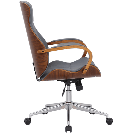 Silla De Oficina Melilla Simil cuero Nogalgris 68X63X100 cm