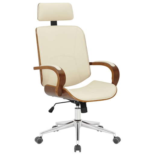 Silla de oficina Dayton Simil cuero Nogalcrema 70X70X118 cm