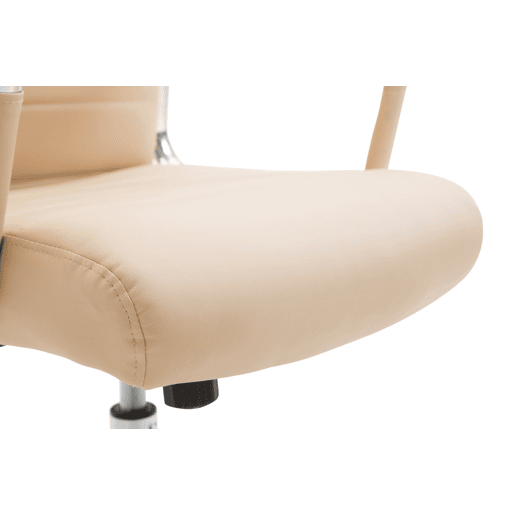 Silla De Oficina Kolumbus Simil cuero Crema 66X58X105 cm