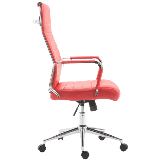 Silla De Oficina Kolumbus Simil cuero Rojo 66X58X105 cm