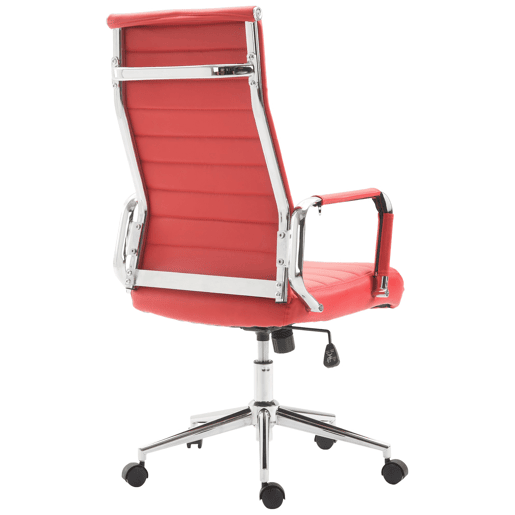 Silla De Oficina Kolumbus Simil cuero Rojo 66X58X105 cm