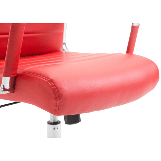 Silla De Oficina Kolumbus Simil cuero Rojo 66X58X105 cm