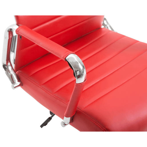 Silla De Oficina Kolumbus Simil cuero Rojo 66X58X105 cm