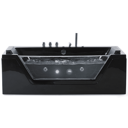 Banheira de hidromassagem de canto com LED SAMANA Preto Banheira de hidromassagem de canto com LED SAMANA Preto