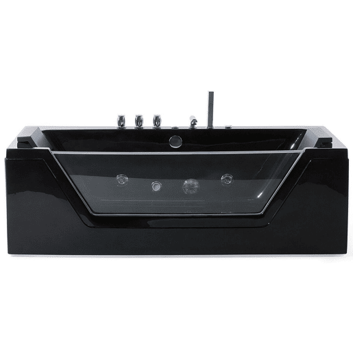 Banheira de hidromassagem de canto com LED SAMANA Preto Banheira de hidromassagem de canto com LED SAMANA Preto