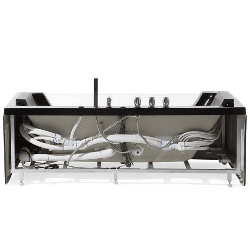 Banheira de hidromassagem de canto com LED SAMANA Preto Banheira de hidromassagem de canto com LED SAMANA Preto