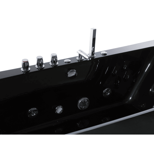 Banheira de hidromassagem de canto com LED SAMANA Preto Banheira de hidromassagem de canto com LED SAMANA Preto