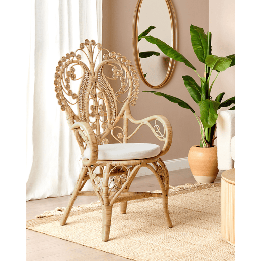 Cadeira pavão CARRARA Rattan Natural