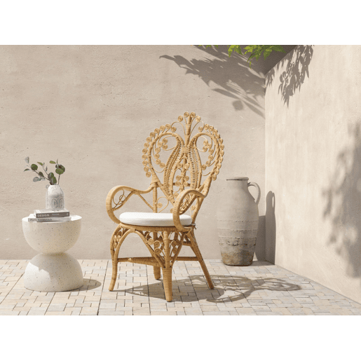 Cadeira pavão CARRARA Rattan Natural