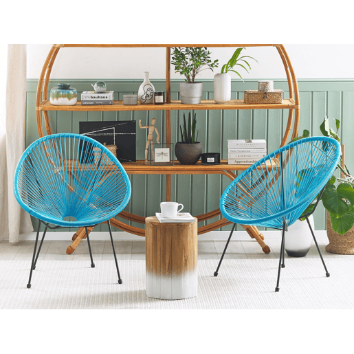 Conjunto de 2 cadeiras de jardim ACAPULCO II Azul