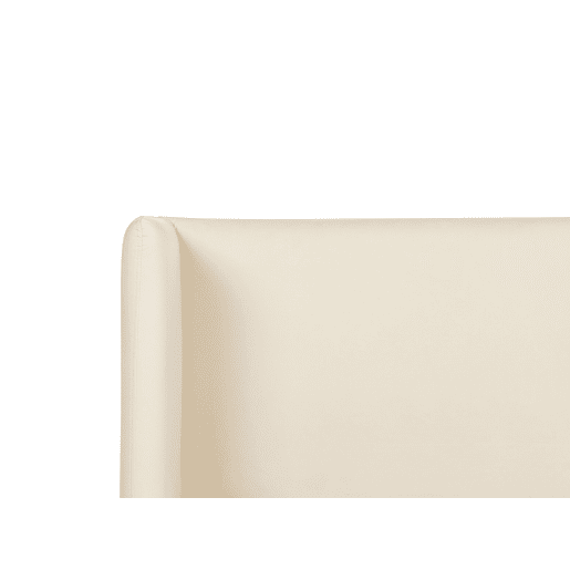 Cama Veludo ARETTE 160 x 200 cm Creme claro