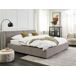 Beliani Cama Poliéster LINARDS 230x242 Beliani Cama Poliéster LINARDS 230x242 Crema