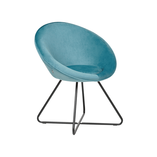 Cadeira de jantar FLOBY II Veludo Azul claro