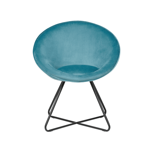 Cadeira de jantar FLOBY II Veludo Azul claro