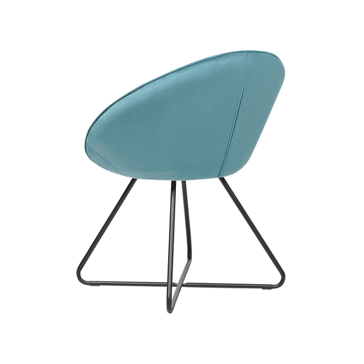 Cadeira de jantar FLOBY II Veludo Azul claro