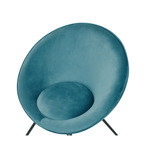 Cadeira de jantar FLOBY II Veludo Azul claro