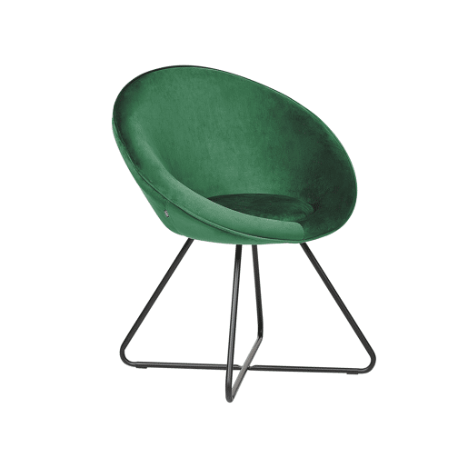 Cadeira de jantar FLOBY II Veludo Verde esmeralda