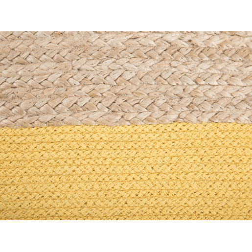 Pufe KIRAMA Juta Amarelo 44 cm 44 cm 44 cm