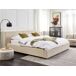 Beliani Cama Pana LINARDS 230x242 Beliani Cama Pana LINARDS 230x242 Beige