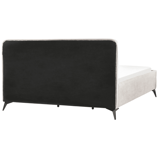 Cama Tecido VALOGNES 180 x 200 cm Cinzento claro