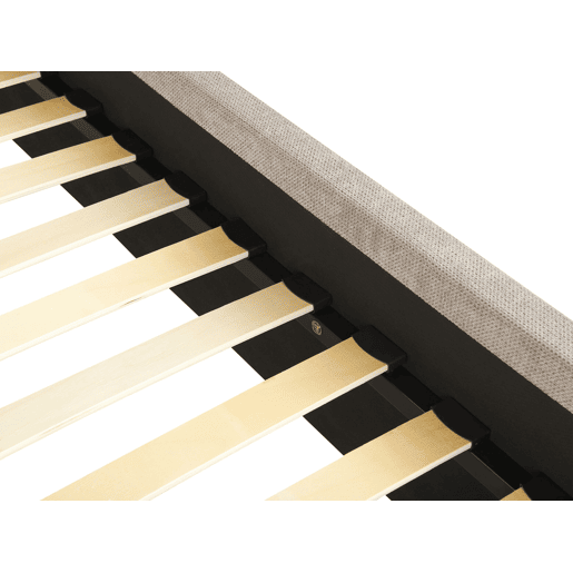 Cama Tecido VALOGNES 180 x 200 cm Cinzento claro