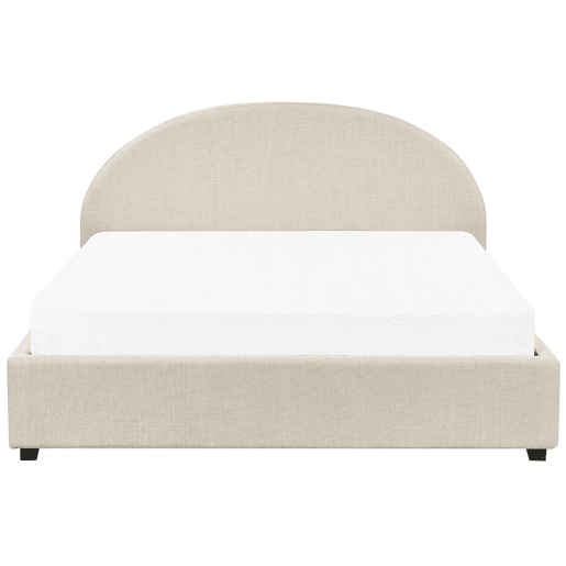 Cama baú Tecido VAUCLUSE 180 x 200 cm Cor de areia