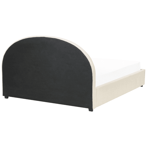 Cama baú Tecido VAUCLUSE 180 x 200 cm Cor de areia