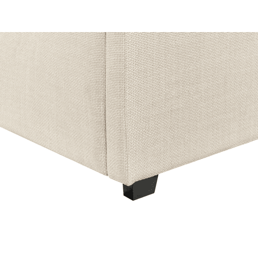 Cama baú Tecido VAUCLUSE 180 x 200 cm Cor de areia