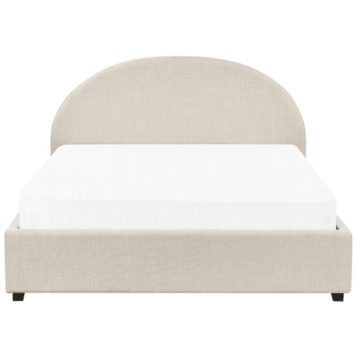 Cama baú Tecido VAUCLUSE 160 x 200 cm Cor de areia
