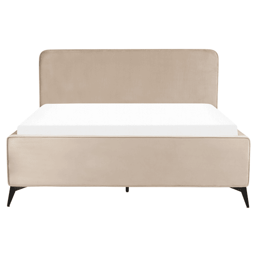 Cama Veludo VALOGNES 160 x 200 cm Taupe
