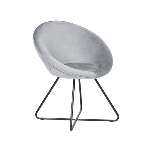 Cadeira de jantar FLOBY II Veludo Cinzento claro