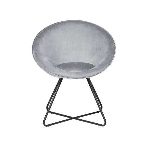 Cadeira de jantar FLOBY II Veludo Cinzento claro