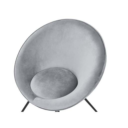 Cadeira de jantar FLOBY II Veludo Cinzento claro