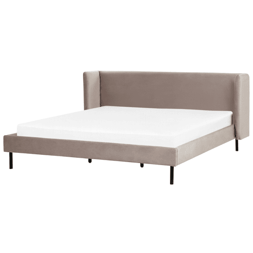Cama Veludo ARETTE 180 x 200 cm Taupe
