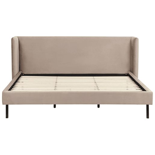 Cama Veludo ARETTE 180 x 200 cm Taupe