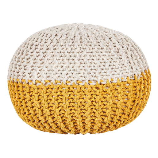Pufe CONRAD Algodão Amarelo 50 cm 50 cm 35 cm