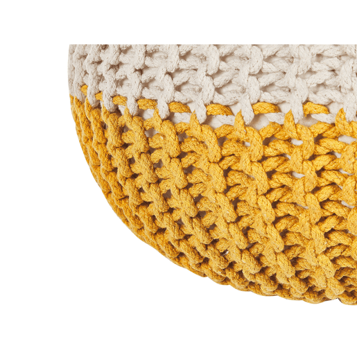Pufe CONRAD Algodão Amarelo 50 cm 50 cm 35 cm