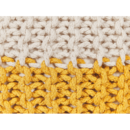 Pufe CONRAD Algodão Amarelo 50 cm 50 cm 35 cm