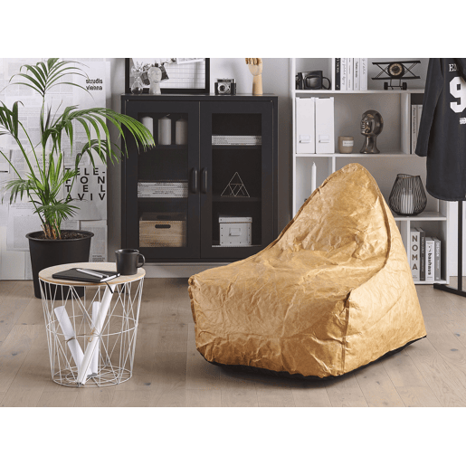 Pufe 200 L DROP 63 cm 75 cm Castanho dourado