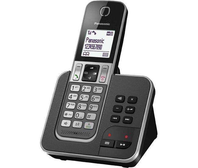 Teléfono inalámbrico panasonic kx-tgd320frg blanco negro gris