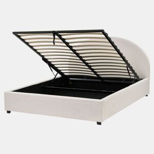 Cama baú Tecido VAUCLUSE 160 x 200 cm Creme claro