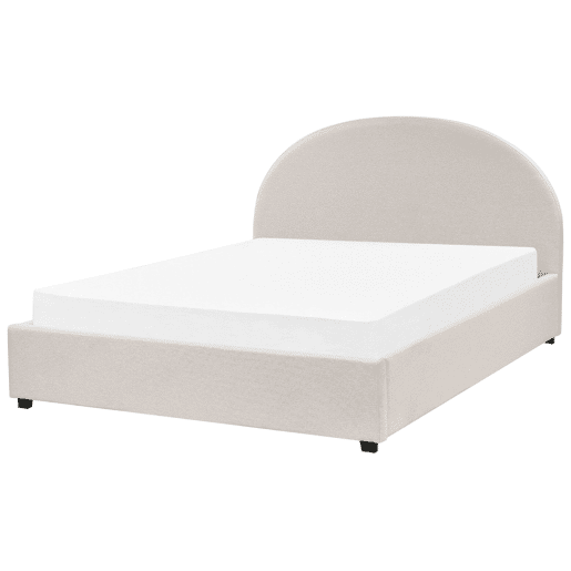 Cama baú Tecido VAUCLUSE 160 x 200 cm Creme claro