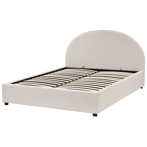 Cama baú Tecido VAUCLUSE 160 x 200 cm Creme claro