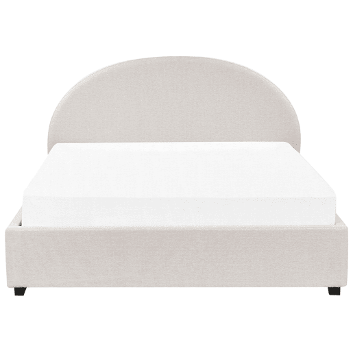 Cama baú Tecido VAUCLUSE 160 x 200 cm Creme claro