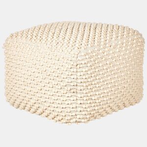 Pufe KINGRI Algodão Creme claro 50 cm 50 cm 35 cm