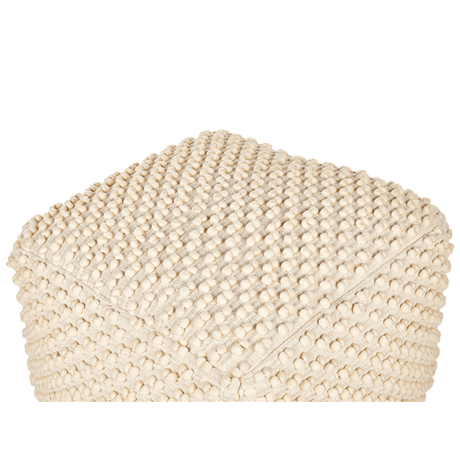 Pufe KINGRI Algodão Creme claro 50 cm 50 cm 35 cm