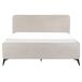 Beliani Cama Poliéster VALOGNES 172x220 Beliani Cama Poliéster VALOGNES 172x220 Gris Claro