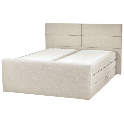 Beliani Cama continental com arrumação Poliéster ARISTOCRAT
