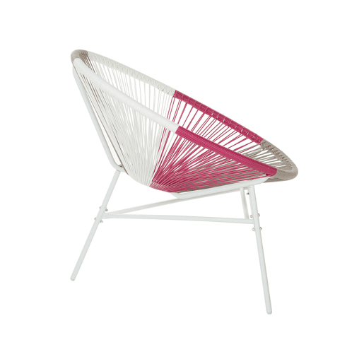 Conjunto de 2 cadeiras de jardim ACAPULCO Fucsia