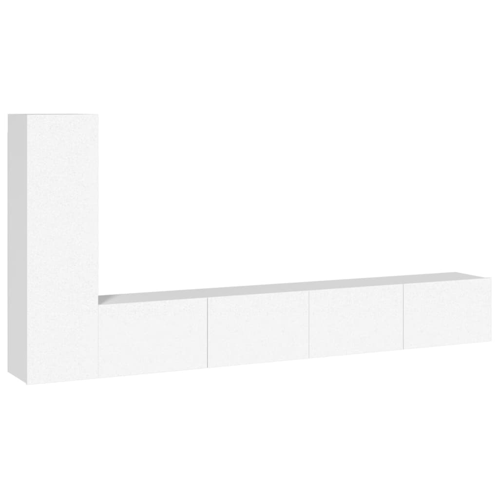 set de muebles de tv 3 piezas madera contrachapada blanco